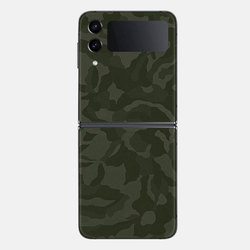 Green Camo Glass Back