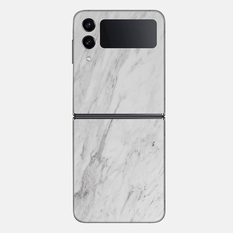 White Marble Glass Back