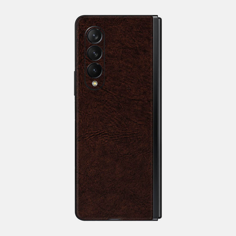 Brown Leather Glass Back