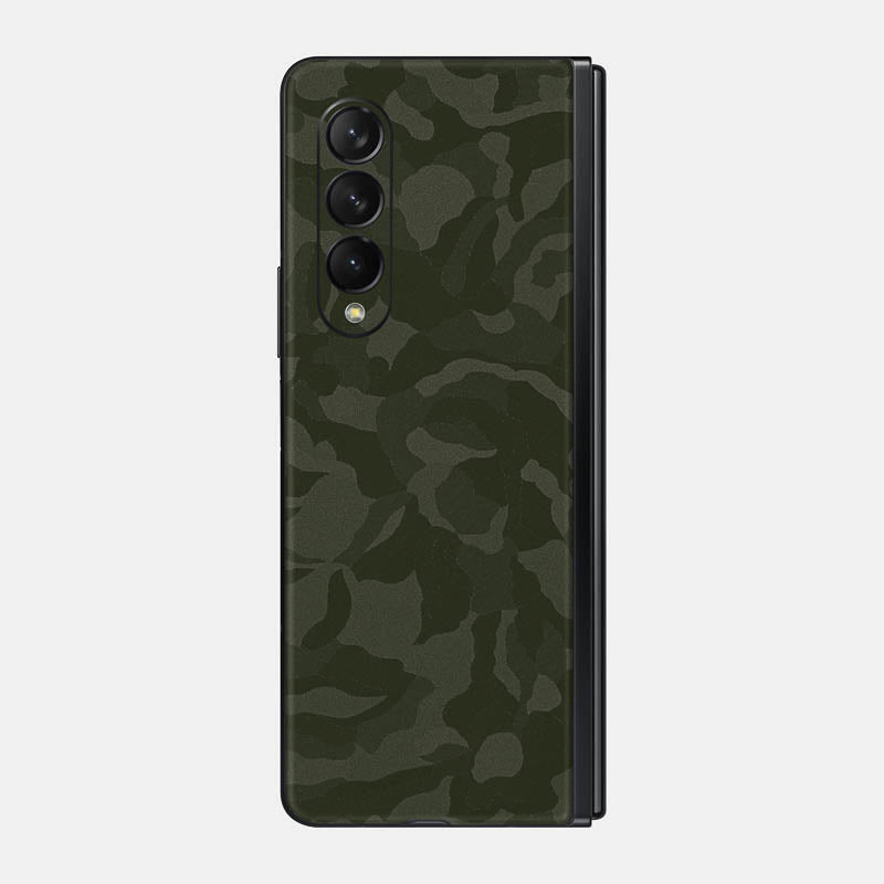 Green Camo Glass Back