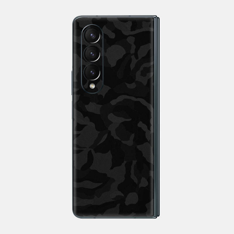 Black Camo Glass Back