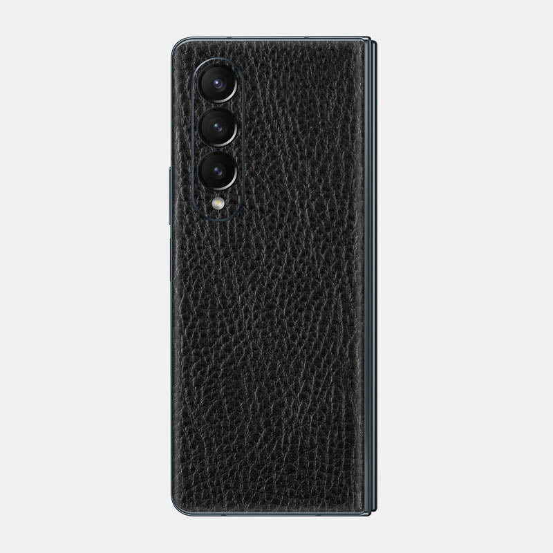 Black Leather Glass Back