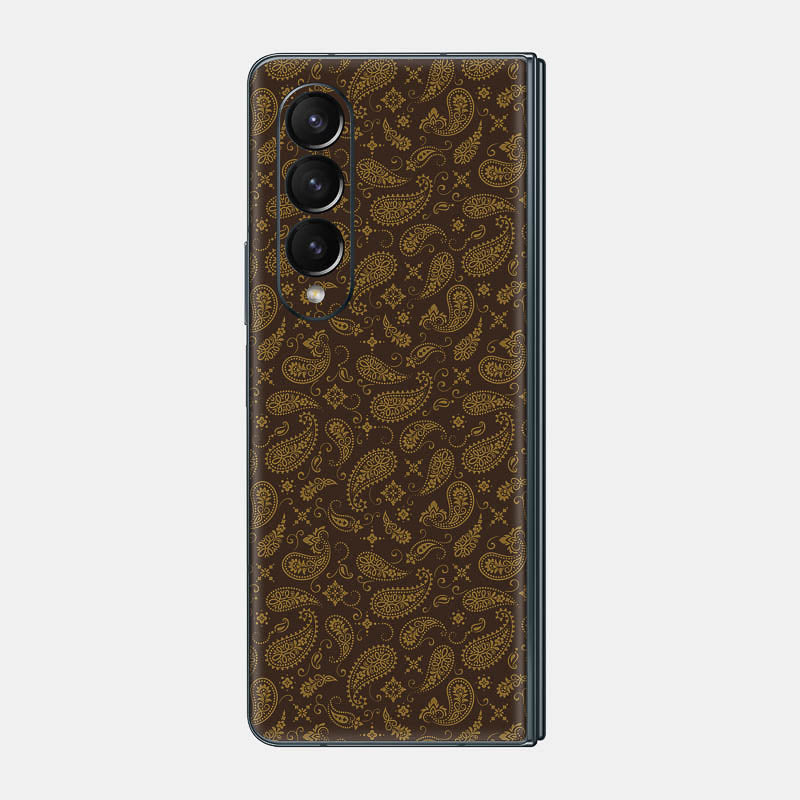 Brown Paisley Glass Back