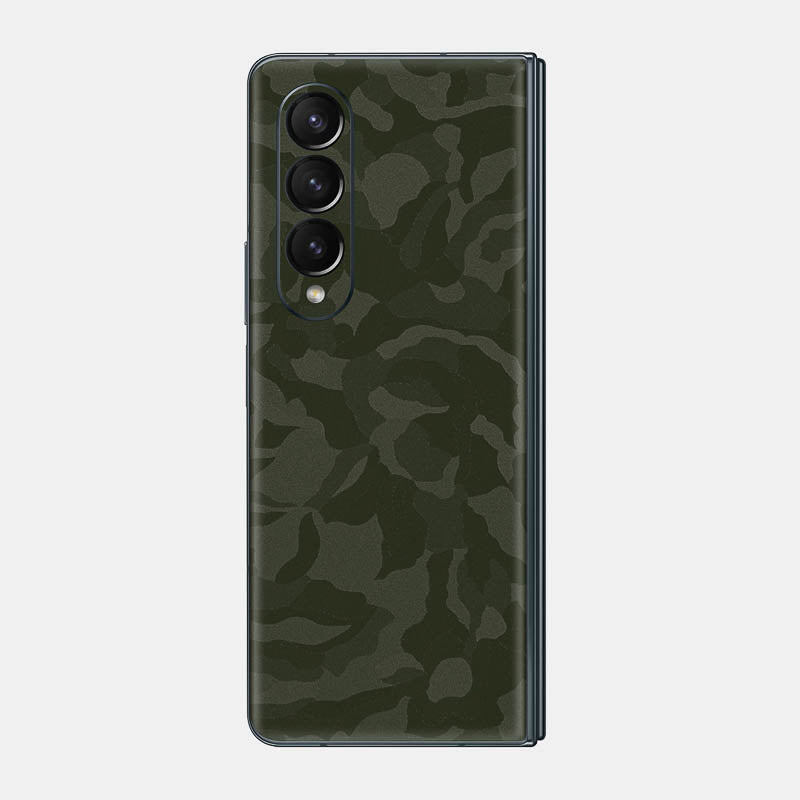 Green Camo Glass Back