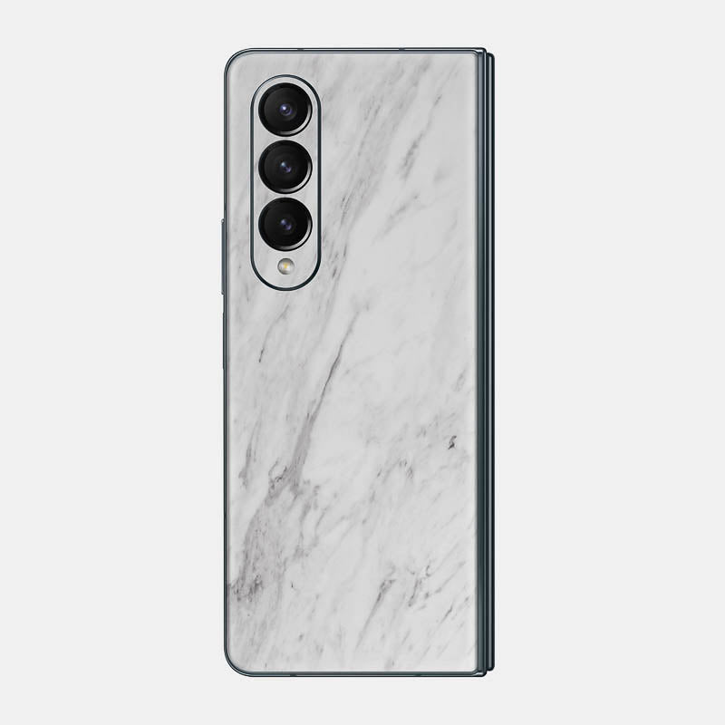 White Marble Glass Back