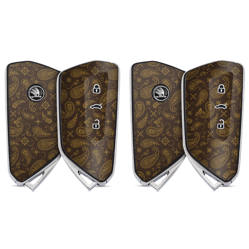 Brown Paisley Key-1 + Key-2