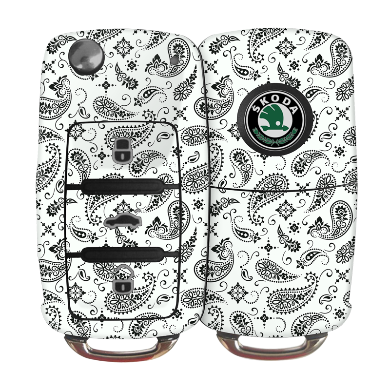 White Paisley Key-1