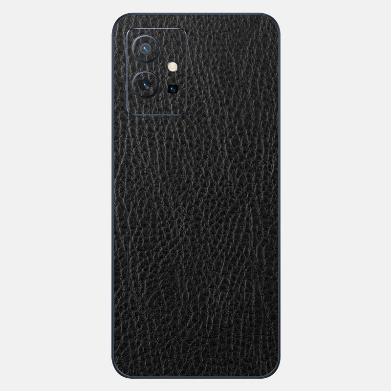 Black Leather Glass Back