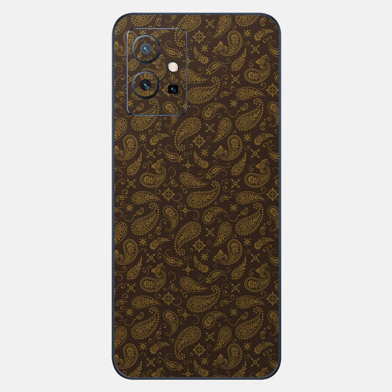 Brown Paisley Glass Back