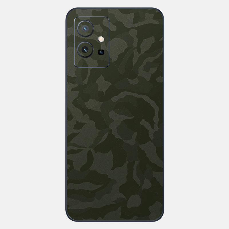 Green Camo Glass Back