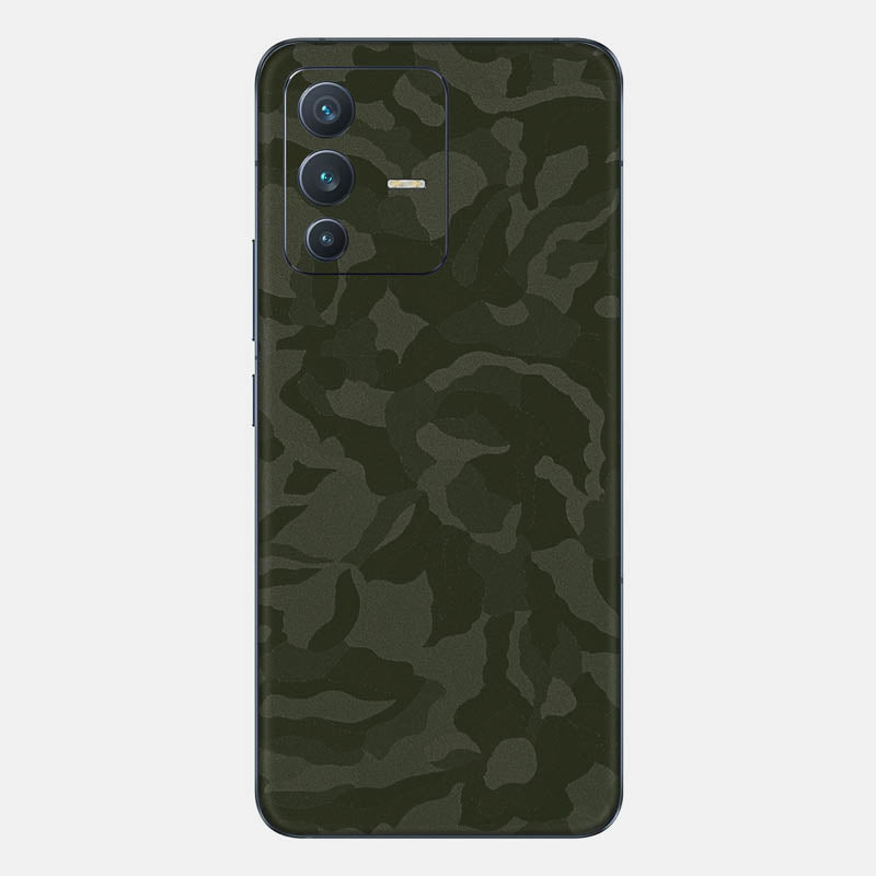 Green Camo Glass Back