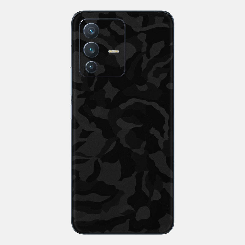 Black Camo Glass Back