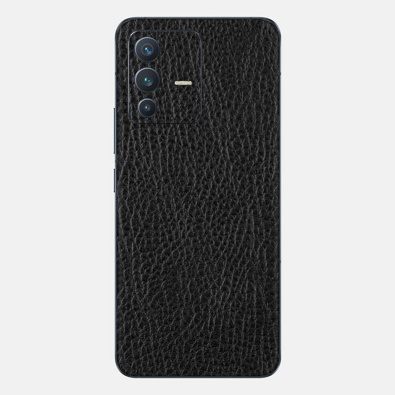 Black Leather Glass Back