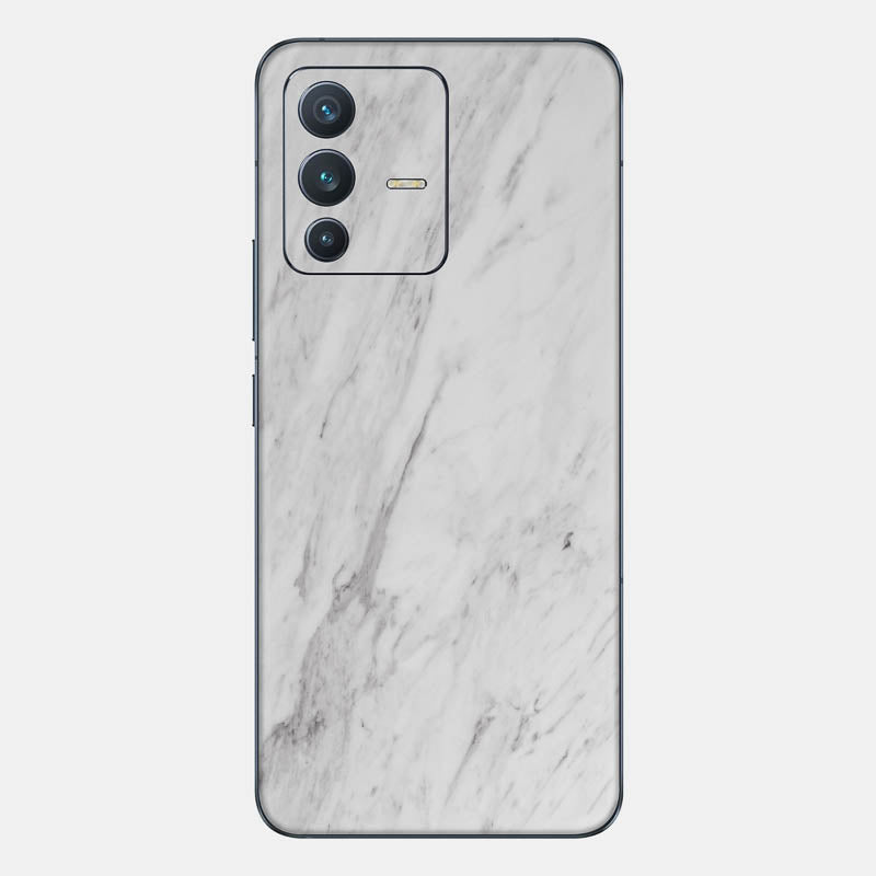 White Marble Glass Back