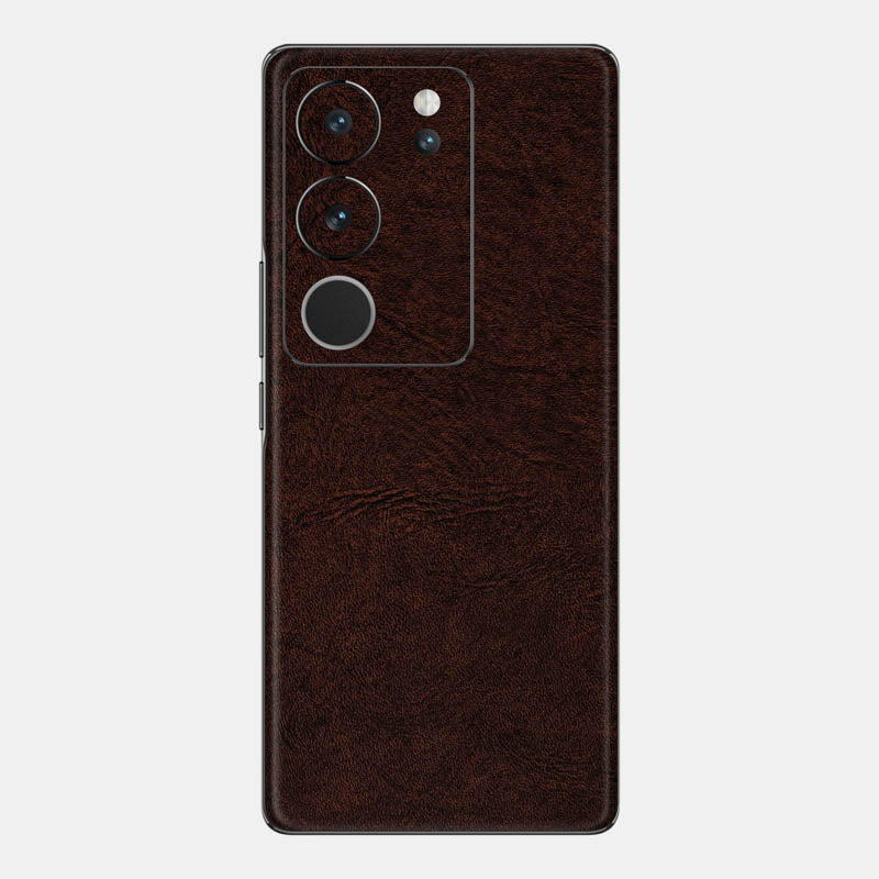 Brown Leather Glass Back