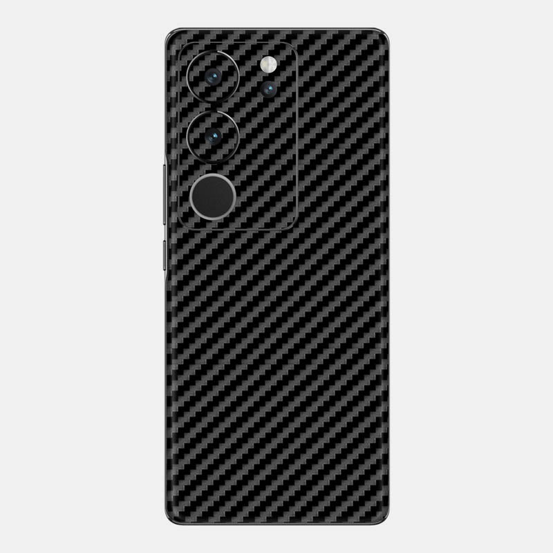 Carbon Fibre Black Glass Back