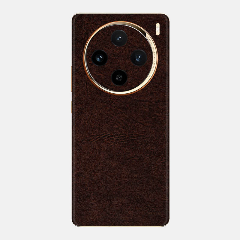 Brown Leather Glass Back