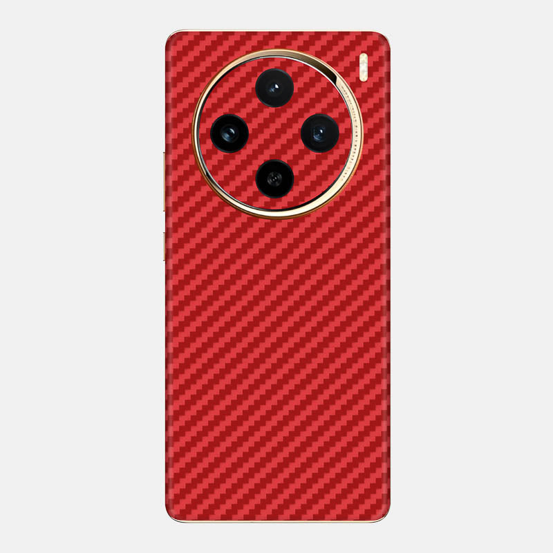 Carbon Fibre Red Glass Back