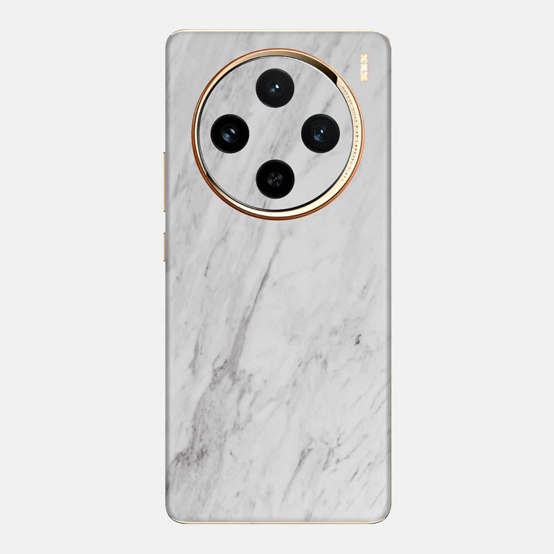 White Marble Glass Back