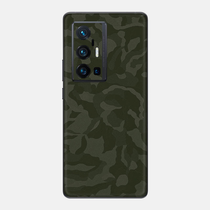 Green Camo Glass Back