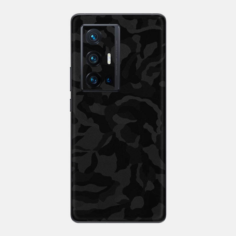 Black Camo Glass Back