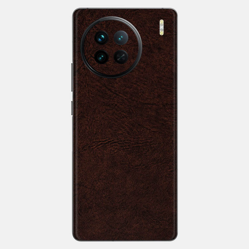 Brown Leather Glass Back