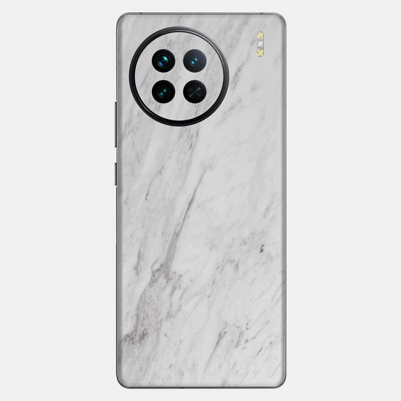 White Marble Glass Back