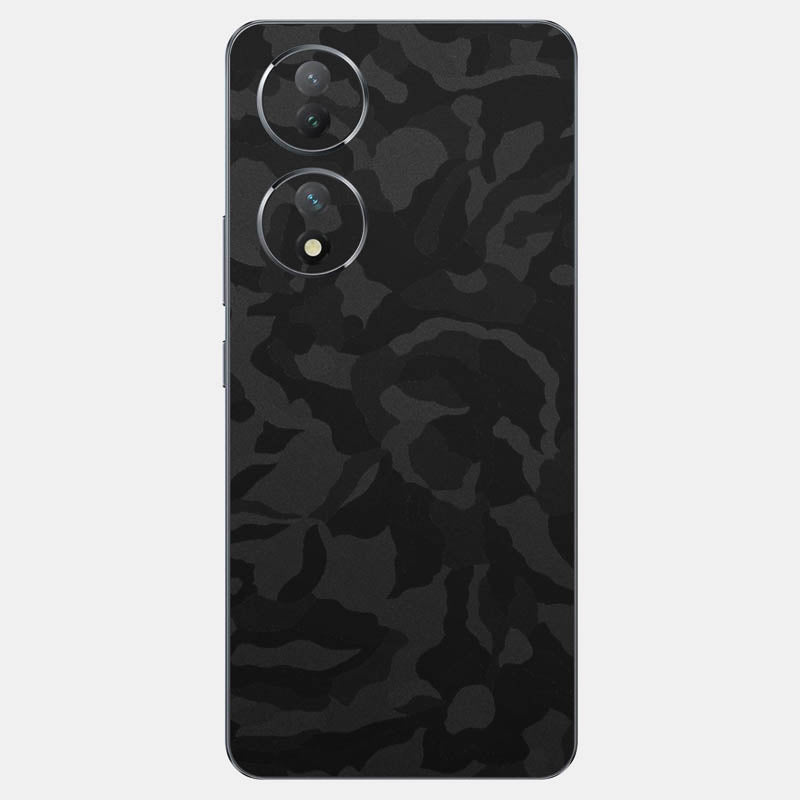 Black Camo Glass Back