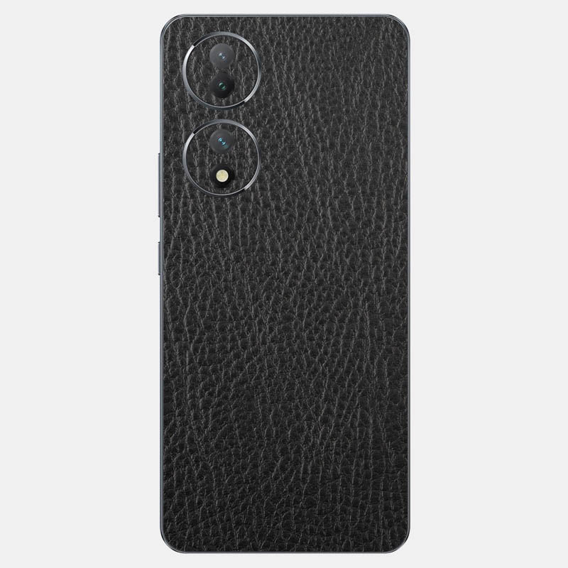 Black Leather Glass Back