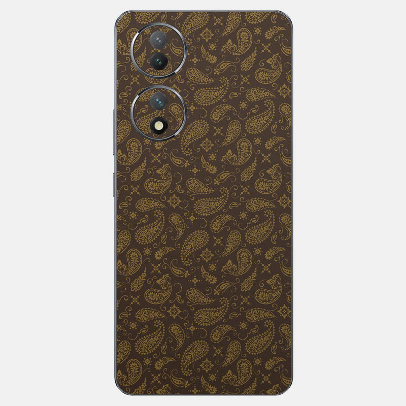 Brown Paisley Glass Back