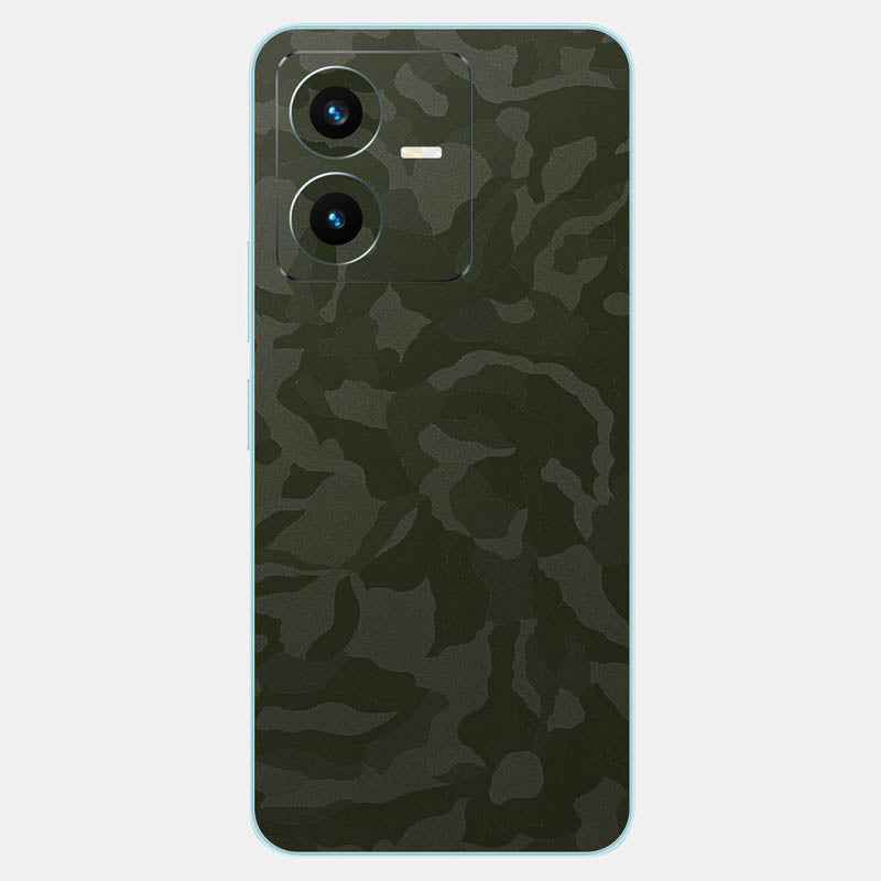 Green Camo Glass Back