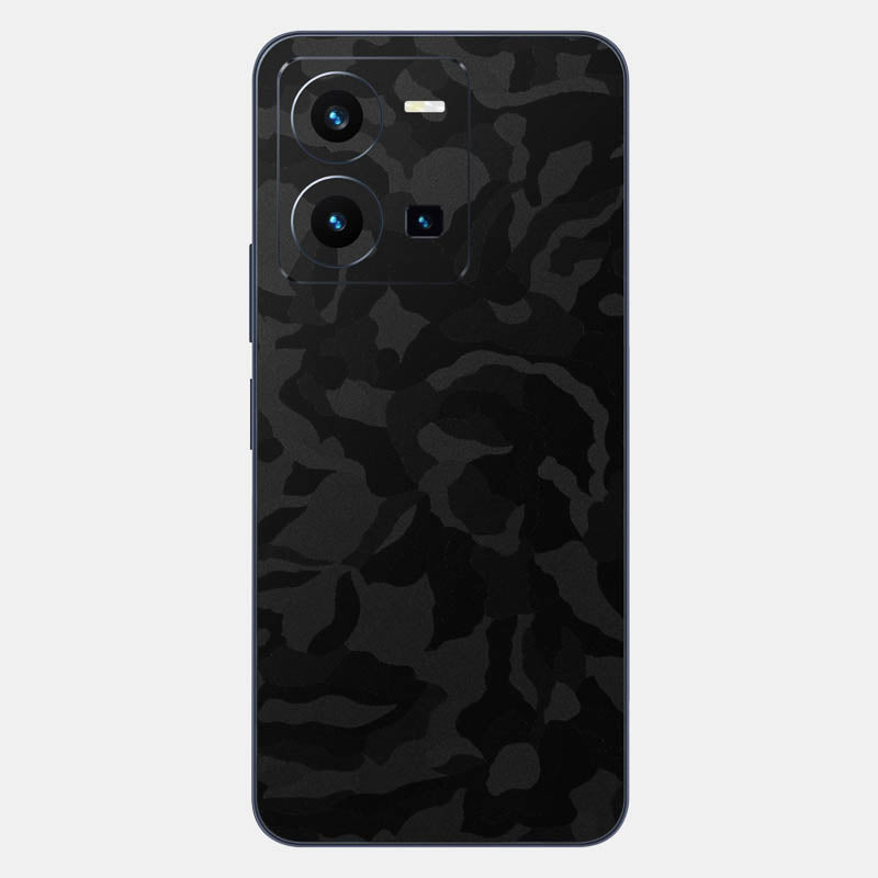 Black Camo Glass Back