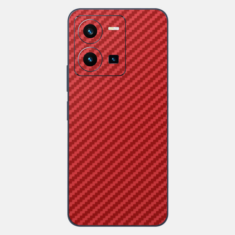 Carbon Fibre Red Glass Back