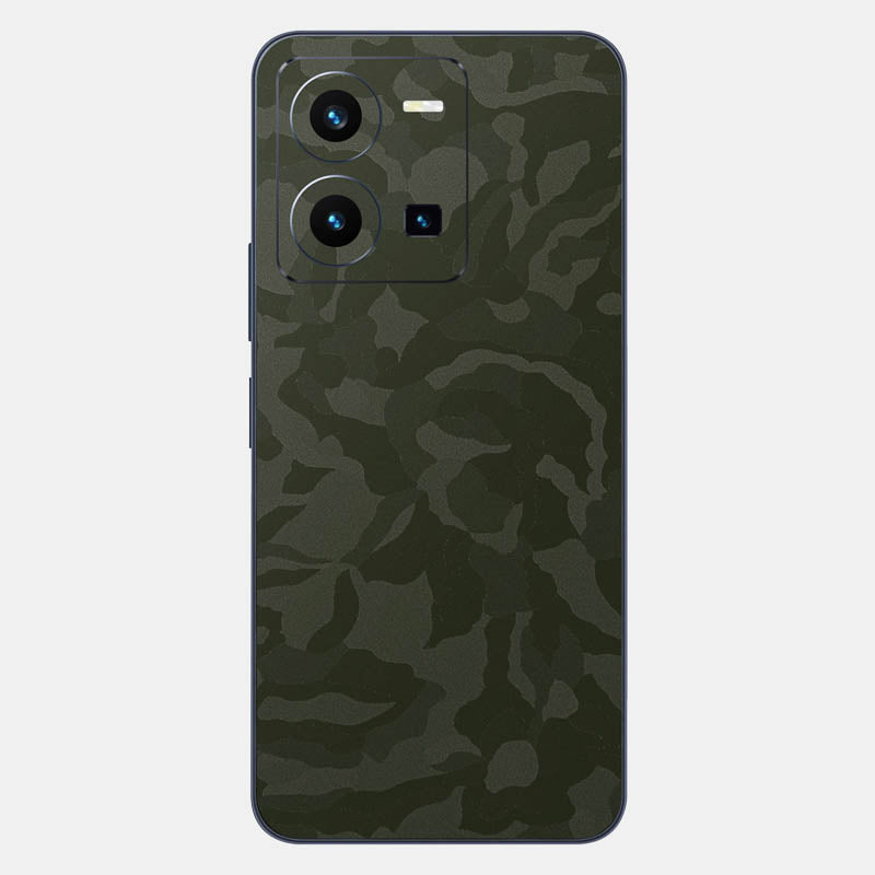 Green Camo Glass Back