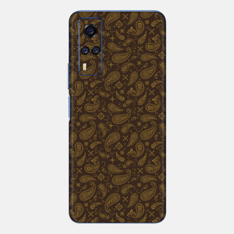 Brown Paisley Glass Back