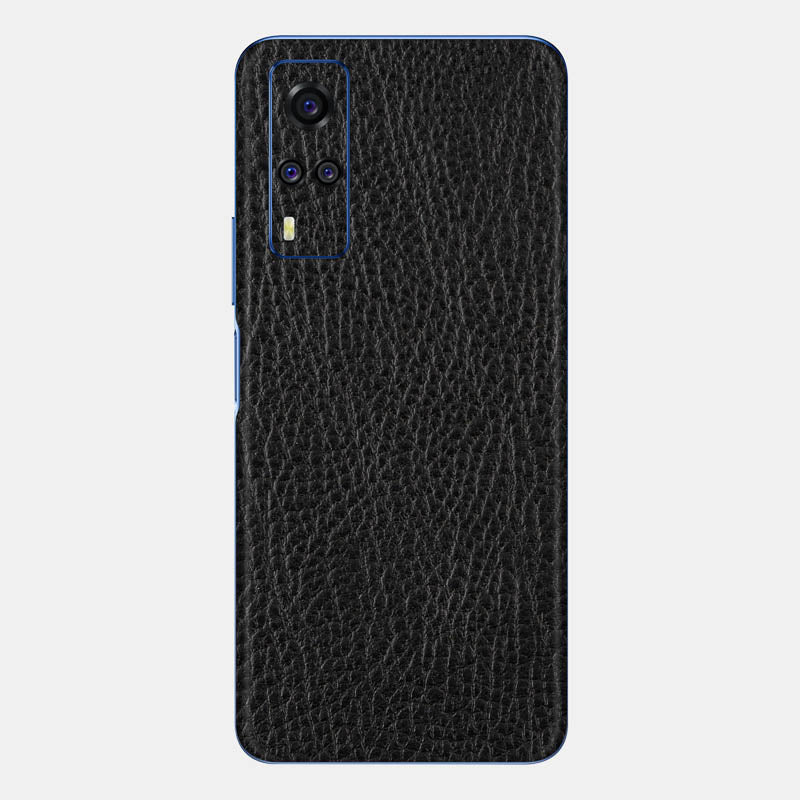 Black Leather Glass Back