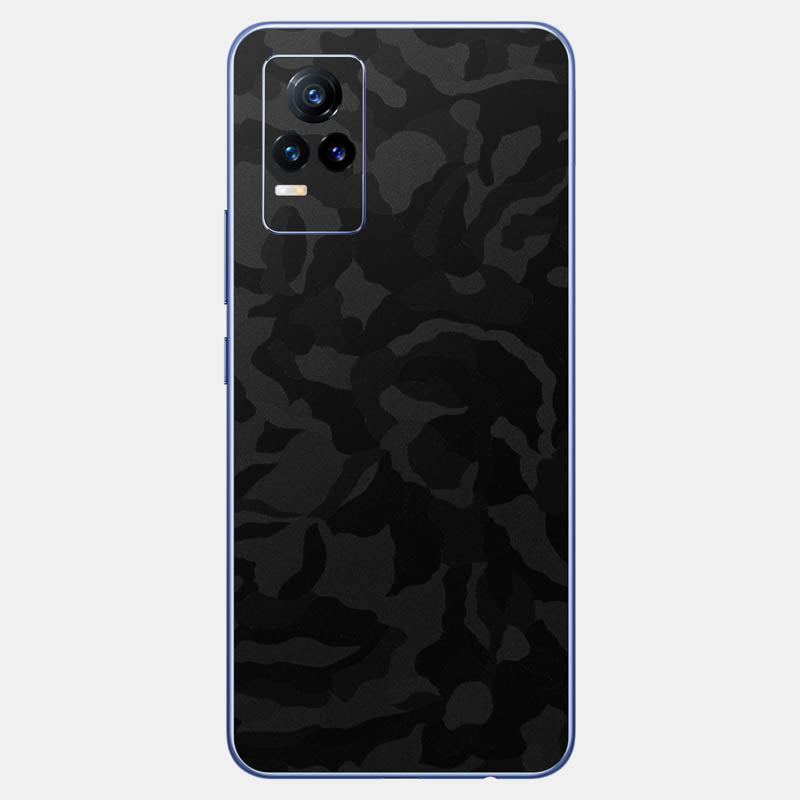 Black Camo Glass Back