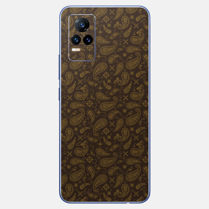 Brown Paisley Glass Back