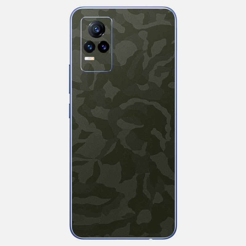 Green Camo Glass Back