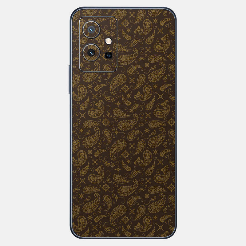 Brown Paisley Glass Back