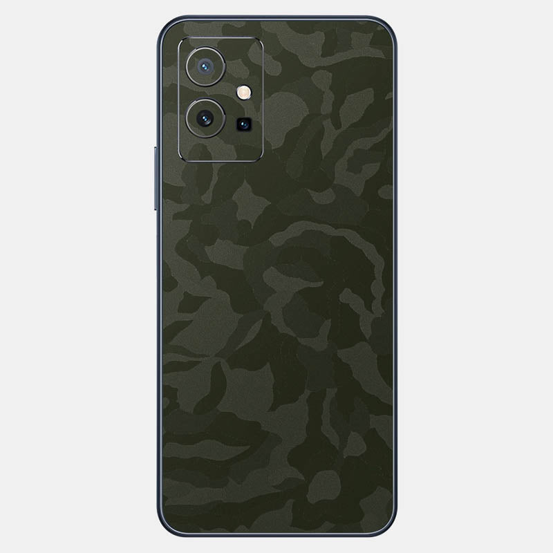 Green Camo Glass Back