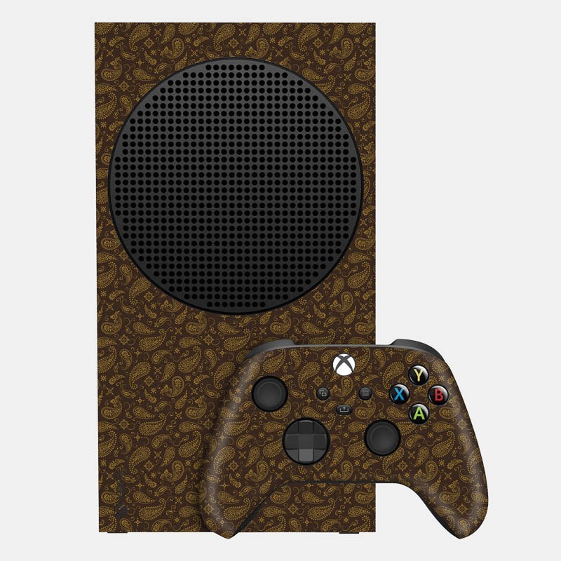 Brown Paisley Glass Back