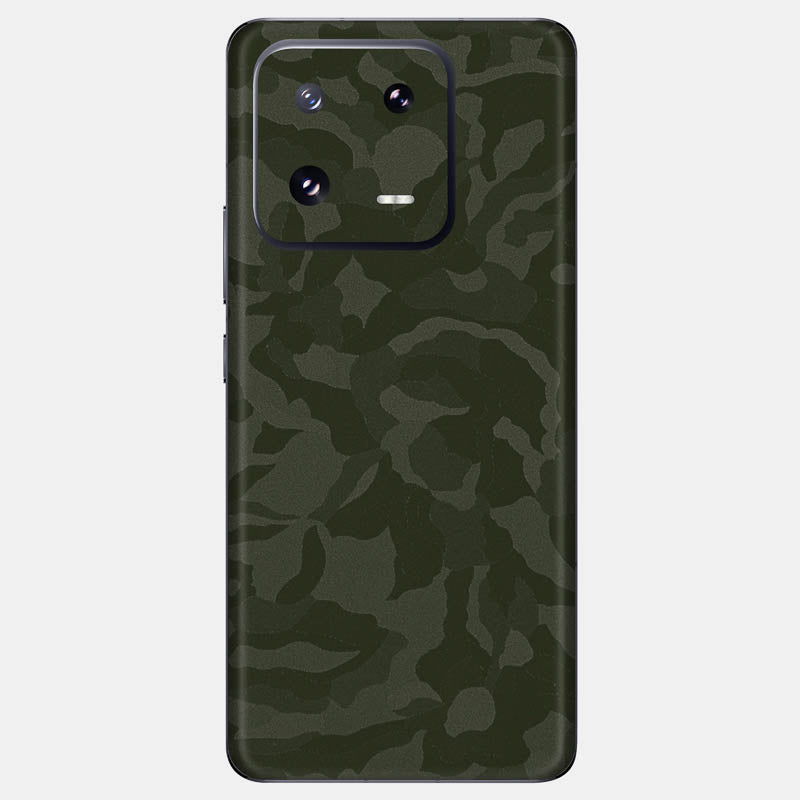 Green Camo Glass Back